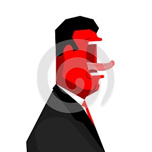 Angry Boss yelling. Office life. Businessman screaming. Vector i