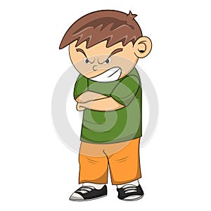 Angry boy cartoon