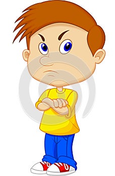 Angry boy cartoon photo