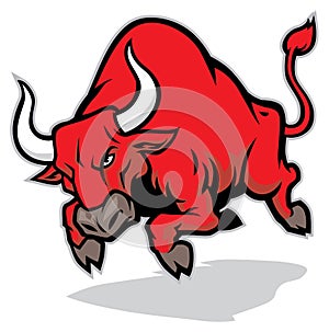 Angry bull attack