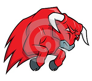 Angry bull attacking 2