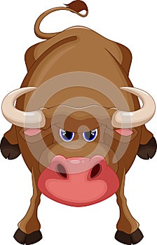 Angry bull cartoon