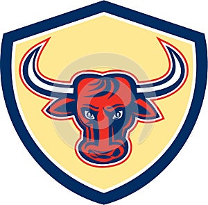 Angry Bull Head Crest Retro
