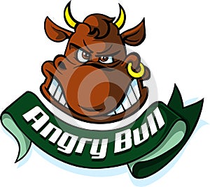Angry Bull head - Vector illustration