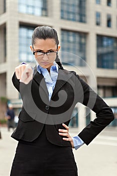 Angry business woman