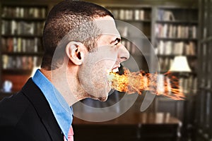 Angry businessman photo