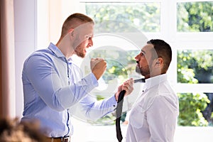 Angry Businessman Fighting With His Coworker