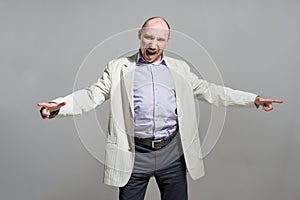 Angry businessman shout