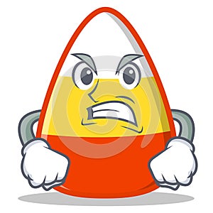 Angry candy corn character cartoon