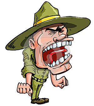 Angry cartoon drill sergeant photo