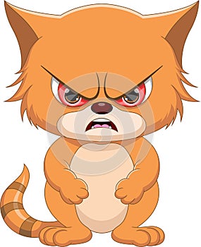 Angry cat cartoon