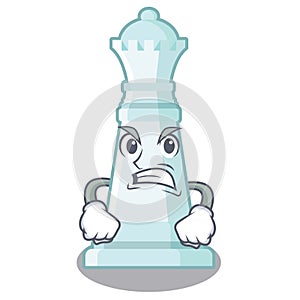 Angry chess queen in the cartoon shape photo