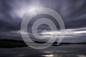 Angry clouds over the lake