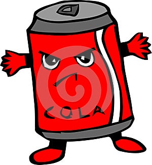 Angry Cola With Red Collor