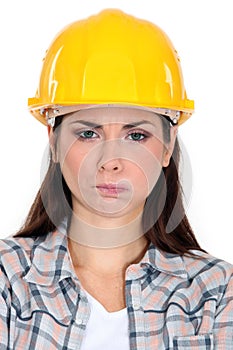 Angry construction worker