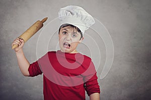 Angry cook child