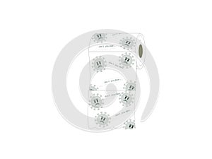 Angry Covid-19 on toilet paper, vector illustration