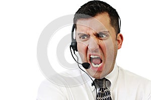 Angry Customer Service Man