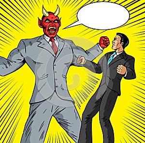 Angry Demon businessman