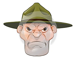 Angry Drill Sergeant Cartoon photo