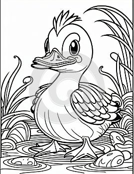 angry duck coloring pages for kids relaxation