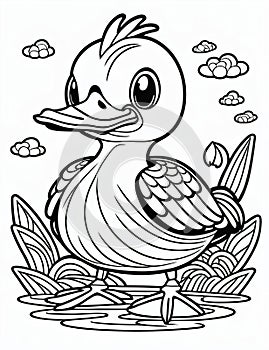 angry duck coloring pages for kids relaxation