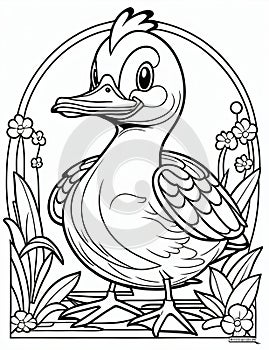 angry duck coloring pages for kids relaxation