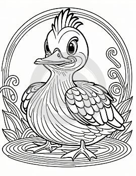 angry duck coloring pages for kids relaxation