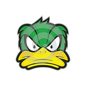 Angry duck mascot