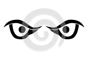 Angry Eagle Eye, Simple Vector Illustration