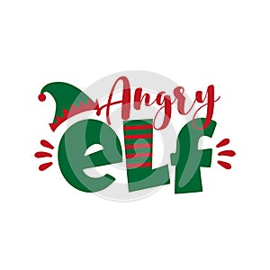 Angry ELF - funny Christms design.