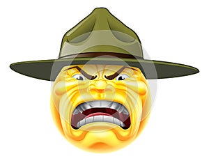 Angry Emoji Emoticon Drill Sergeant photo