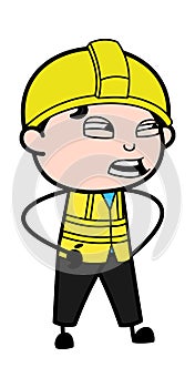 Angry Engineer Talking Cartoon