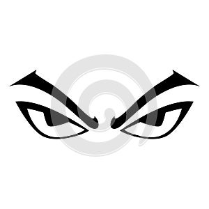 Angry eyes vector human gesture