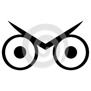 Angry eyes vector human gesture