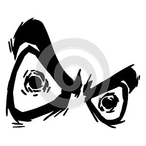 Angry eyes vector human gesture