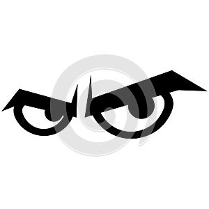Angry eyes vector human gesture