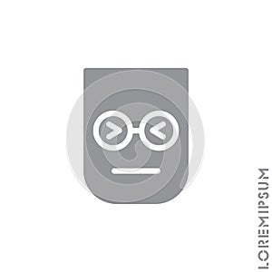 Angry face emoji icon vector. Sad face emoticon symbol. style sign for mobile concept and web design. Angry face symbol