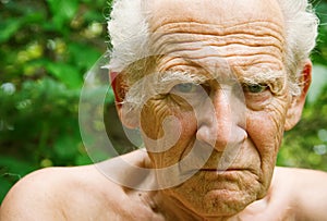 Angry Frowning Senior Man