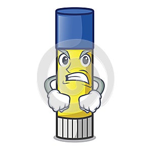 Angry glue stick isolated on the mascot