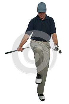 Angry golfer