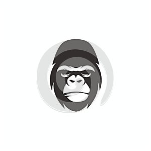 Angry gorilla face logo design