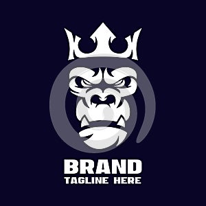 Angry gorilla head logo