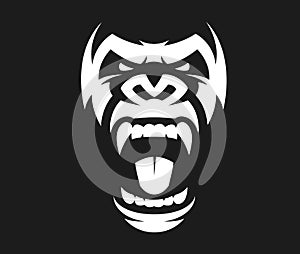 Angry gorilla symbol photo