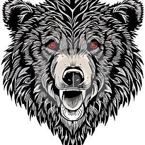 Angry Grisly Bear Tattoo Art
