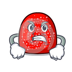 Angry gumdrop mascot cartoon style