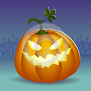 Angry helloween pumpkin