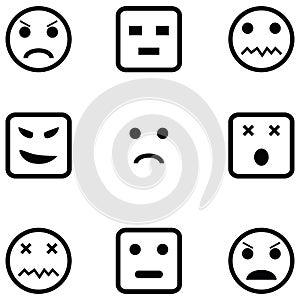 Angry icon set
