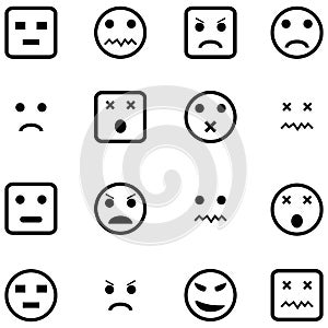 Angry icon set