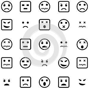 Angry icon set